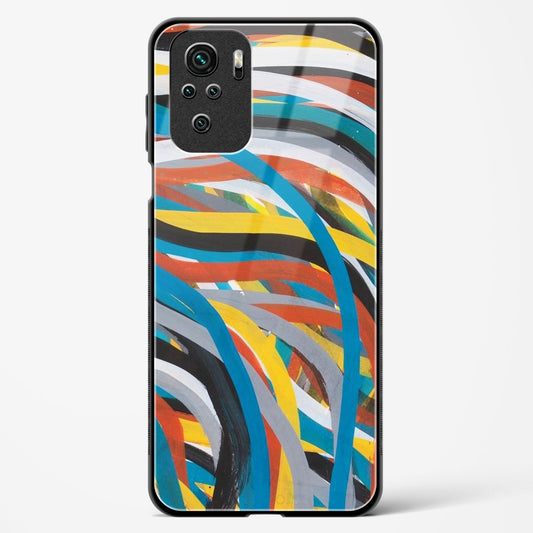 colorful stroke pattern - Redmi Note 10s Glass Gripper Case