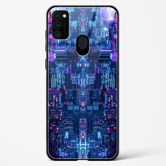 City Glitch - Samsung Galaxy M30S Glass Gripper Case