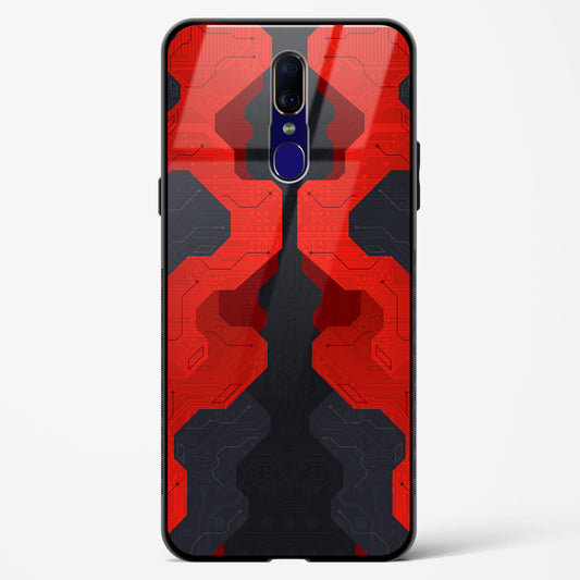 Crimson Fury - Oppo F11 Glass Gripper Case