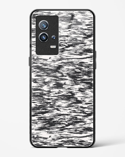 Black and White Glitch - Vivo iQOO9 5G Glass Gripper Case