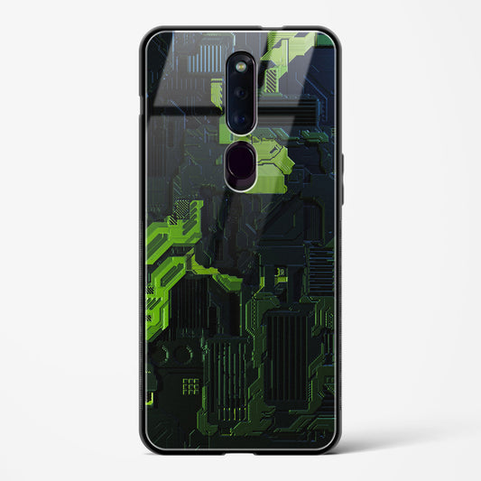 Shadowed Jade - Oppo F11 Pro Glass Gripper Case