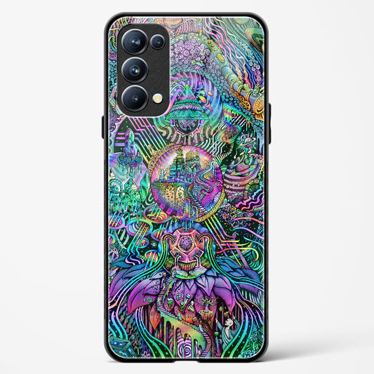 Trippy Galaxy  - Oppo Reno 5 Pro Glass Gripper Case