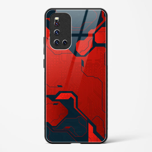 Sanguine Surge - Vivo V19 Glass Gripper Case