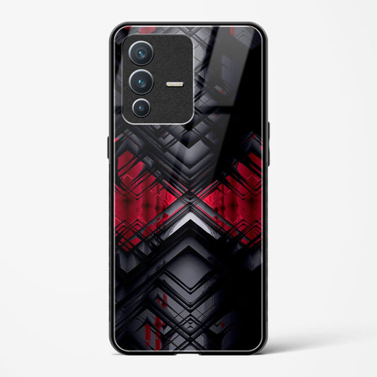 Red Eclipse - Vivo V23 Glass Gripper Case