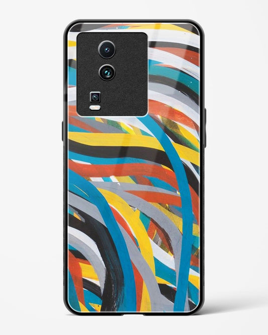 colorful stroke pattern - Vivo iQOO Neo 7 Pro Glass Gripper Case