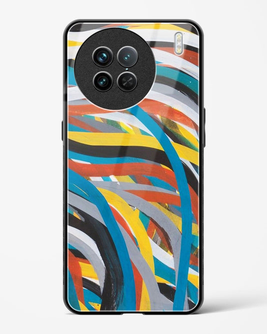 colorful stroke pattern - Vivo X90 Pro Glass Gripper Case