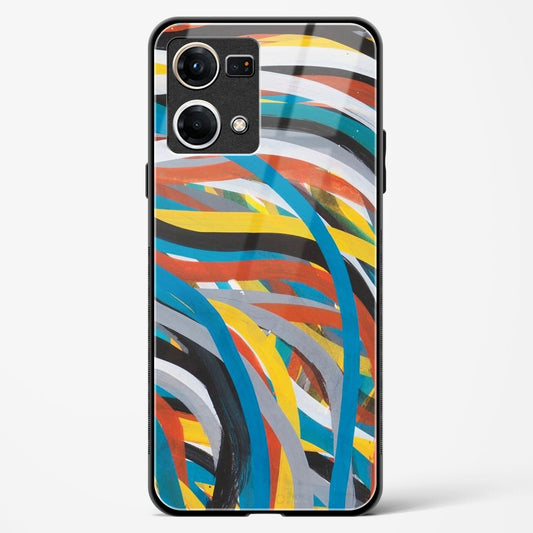 colorful stroke pattern - Oppo F21 Pro 4G Glass Gripper Case