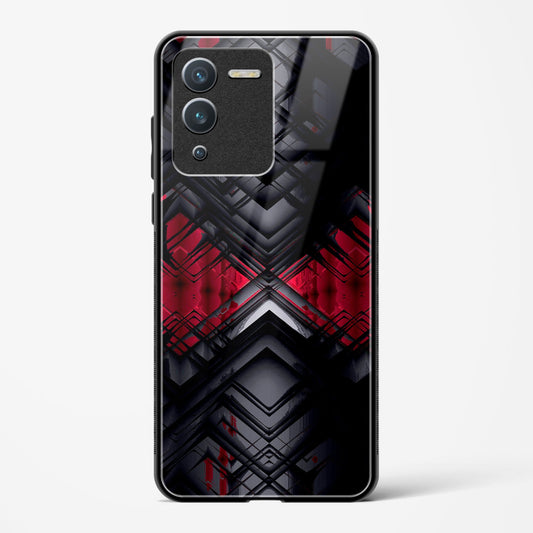 Red Eclipse - Vivo V25 Pro Glass Gripper Case