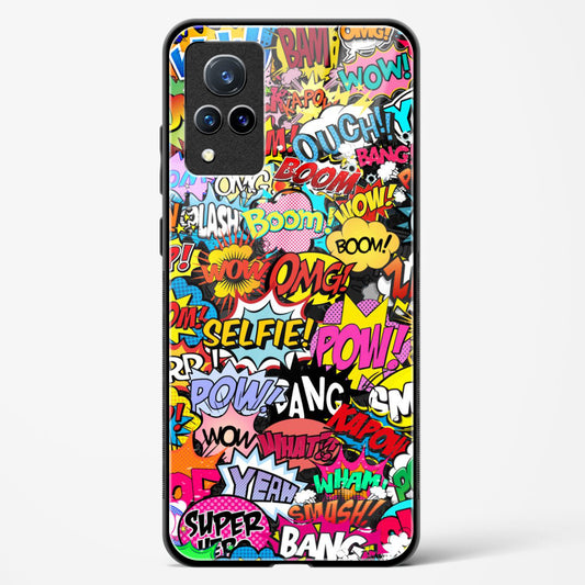 comic madness - Vivo V21 Glass Gripper Case