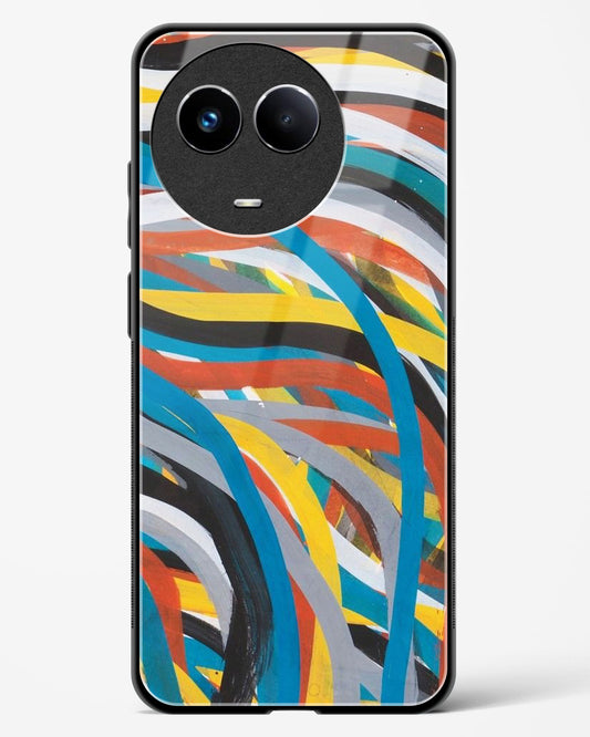 colorful stroke pattern - Realme 11 5G Glass Gripper Case