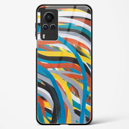 colorful stroke pattern - Vivo X60 Pro Glass Gripper Case