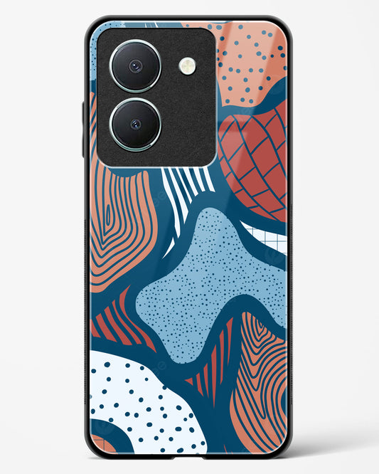 Doodle Waves - Vivo Y36 Glass Gripper Case