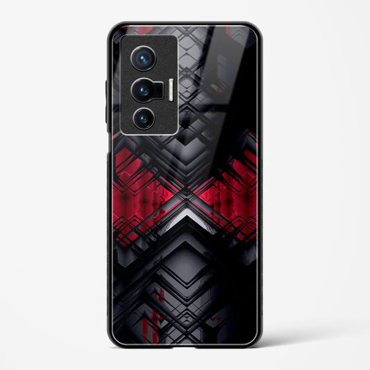 Red Eclipse - Vivo X70 Glass Gripper Case