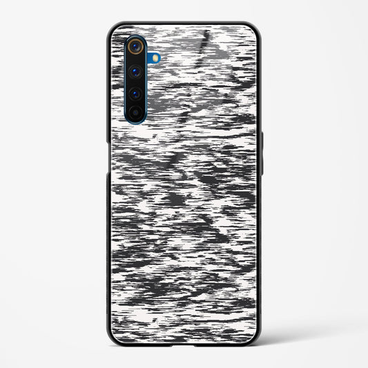 Black and White Glitch - Realme 6 Pro Glass Gripper Case