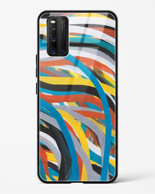 colorful stroke pattern - Vivo iQOO3 Glass Gripper Case