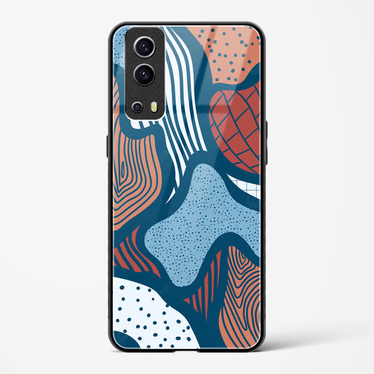 Doodle Waves - Vivo iQOO Z3 Glass Gripper Case