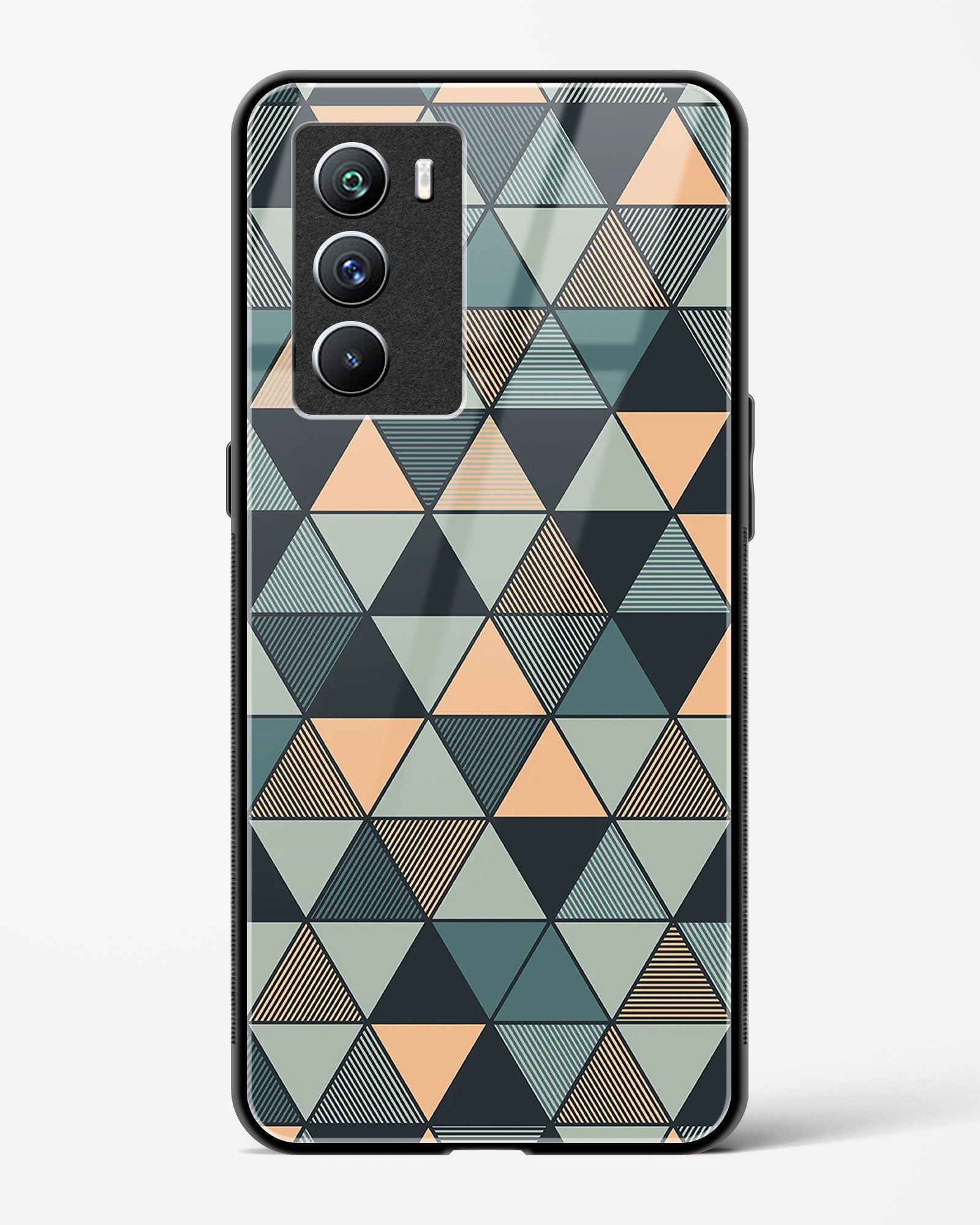 Triangle Mosaic - Vivo iQOO9 SE 5G Glass Gripper Case