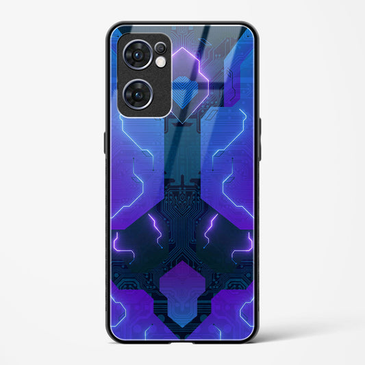 Electric Blueburst - Oppo Reno 7 5G Glass Gripper Case