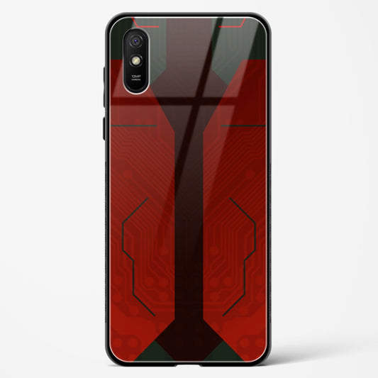 Scarlet Sentinel - Redmi 9A Glass Gripper Case