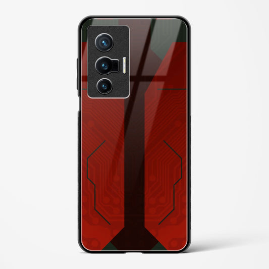 Scarlet Sentinel - Vivo X70 Glass Gripper Case