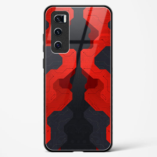 Crimson Fury - Vivo V20 SE Glass Gripper Case