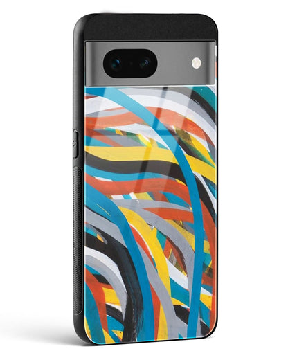 colorful stroke pattern - Google Pixel 7A Glass Gripper Case