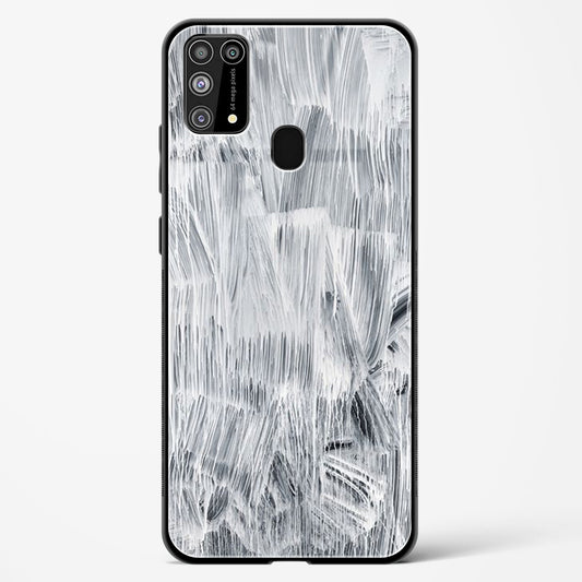 White Paint - Samsung Galaxy M31 Prime Glass Gripper Case