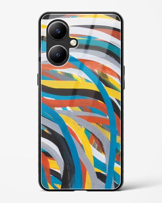 colorful stroke pattern - Vivo Y27 Glass Gripper Case