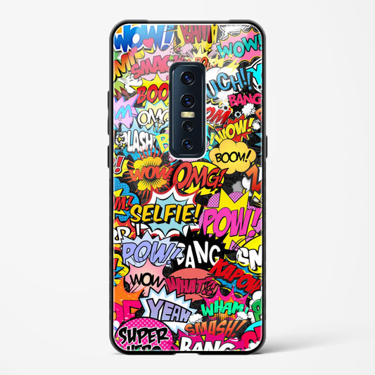 comic madness - Vivo V17 Pro Glass Gripper Case