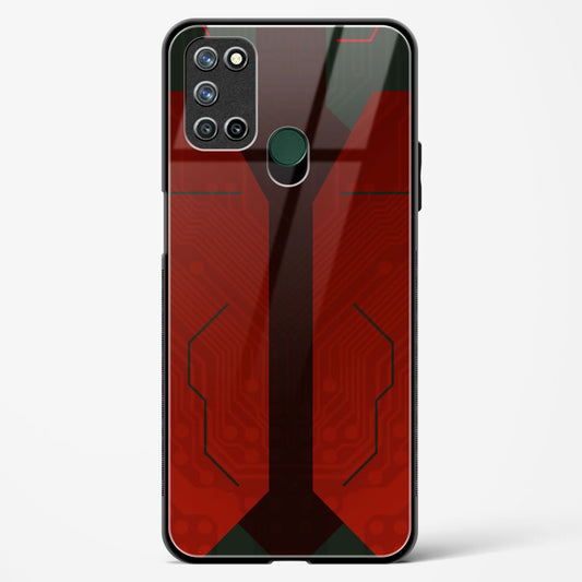 Scarlet Sentinel - Realme 7i Glass Gripper Case