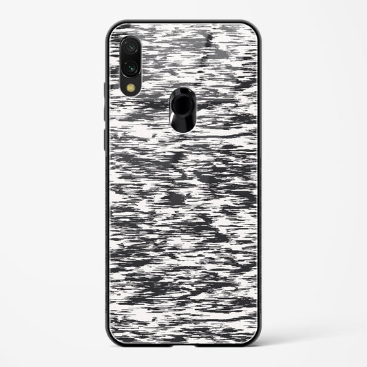 Black and White Glitch - Redmi Note 7 Pro Glass Gripper Case