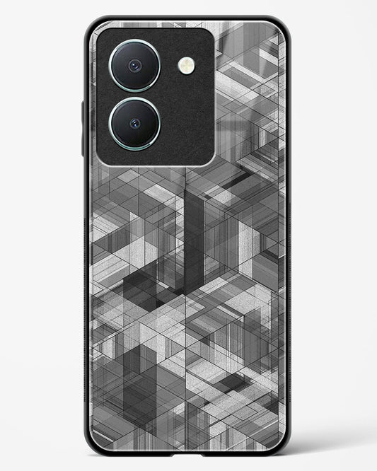 Black Diamond Grid - Vivo Y36 Glass Gripper Case