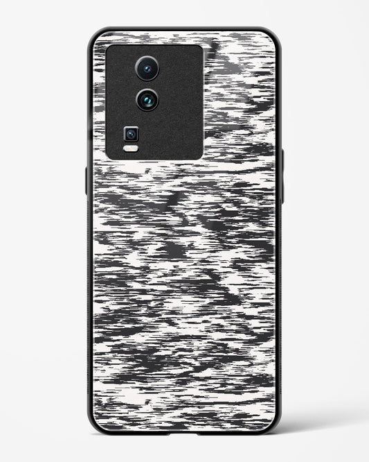 Black and White Glitch - Vivo iQOO Neo 7 Pro Glass Gripper Case