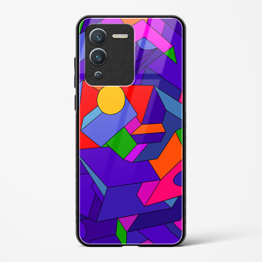 Geometric Chroma  - Vivo V25 Pro Glass Gripper Case