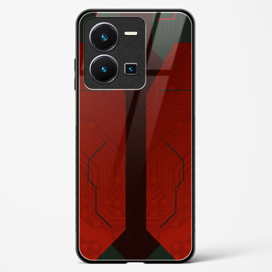 Scarlet Sentinel - Vivo Y35 Glass Gripper Case