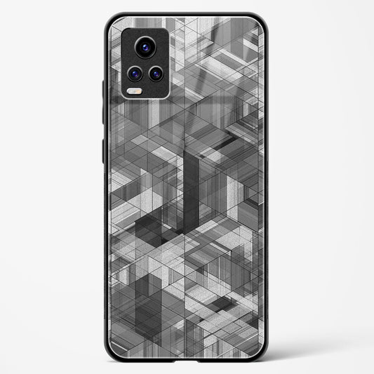 Black Diamond Grid - Vivo V21e Glass Gripper Case