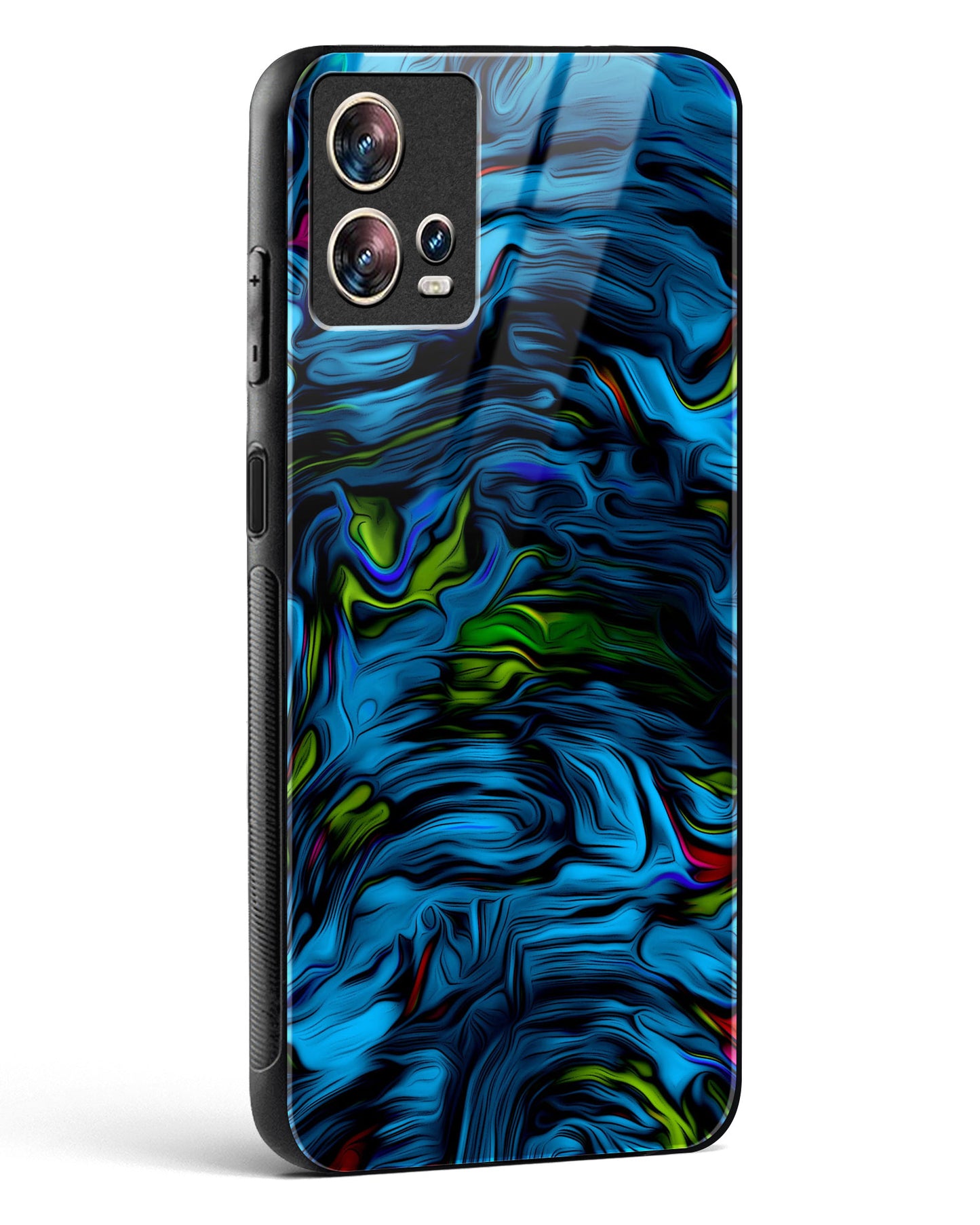 Aquatic Blue - Motorola Edge 30 Fusion Glass Gripper Case