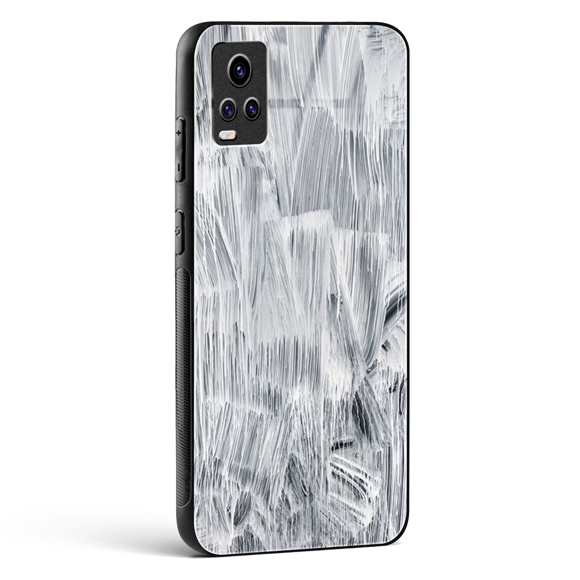 white paint - Vivo V20 Glass Gripper Case