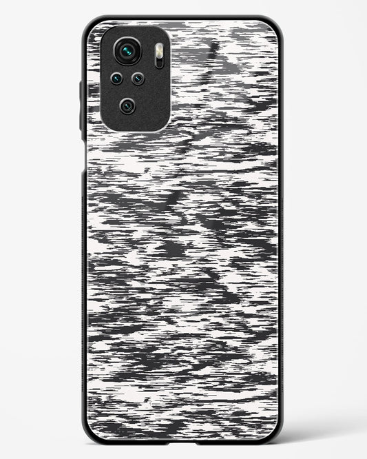 Black and White Glitch - Redmi Note 10 Glass Gripper Case