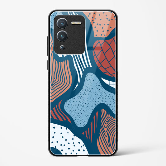 Doodle Waves - Vivo V25 Pro Glass Gripper Case