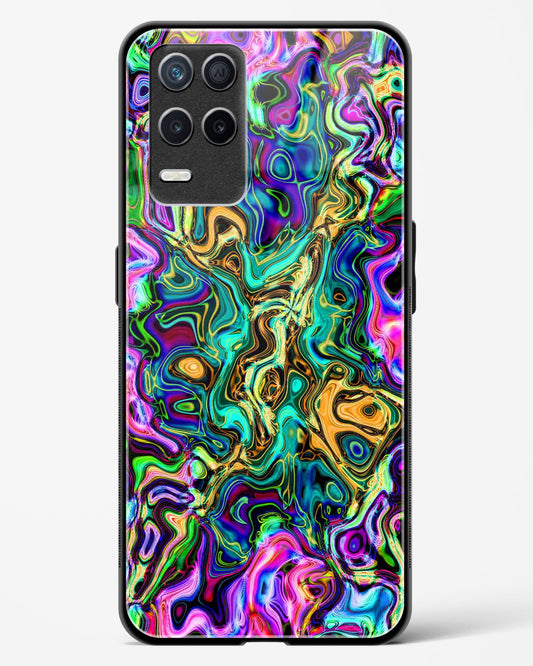 Rainbow Flames Pattern - Realme 9 5G Glass Gripper Case