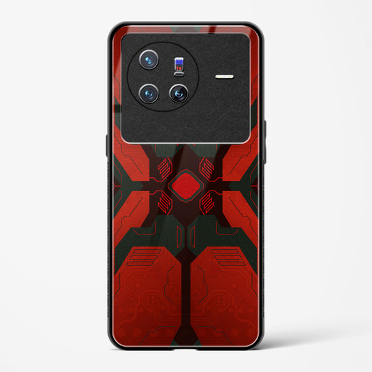 Crimson Chaos - Vivo X80 5G Glass Gripper Case