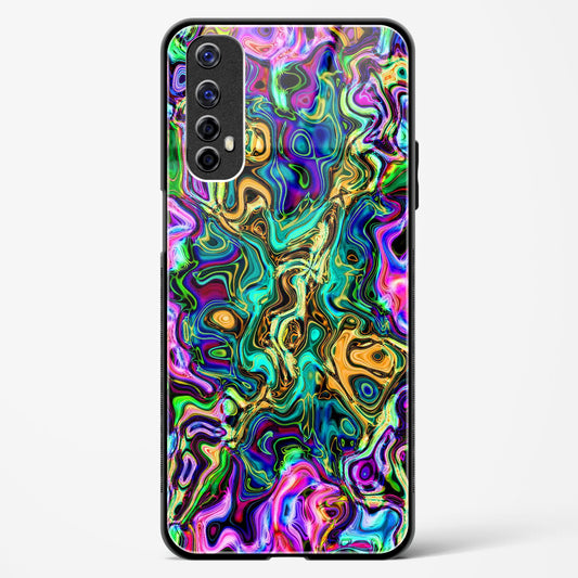 rainbow flames pattern - Realme Narzo 20 Pro Glass Gripper Case