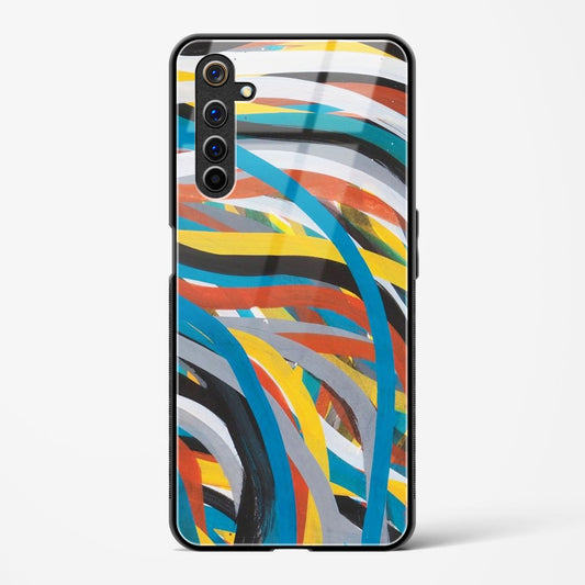 colorful stroke pattern - Realme 6i Glass Gripper Case