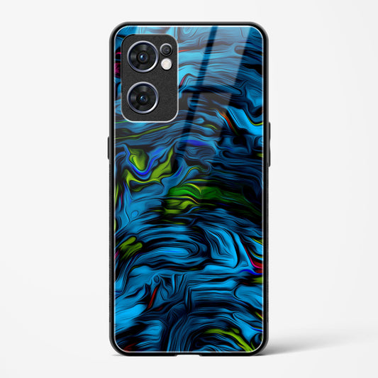 Aquatic Blue - Oppo Reno 7 5G Glass Gripper Case