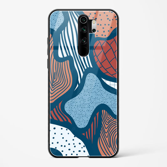 Doodle Waves - Redmi Note 8 Pro Glass Gripper Case