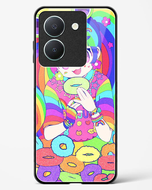 Kawaii Girl Art - Vivo Y36 Glass Gripper Case