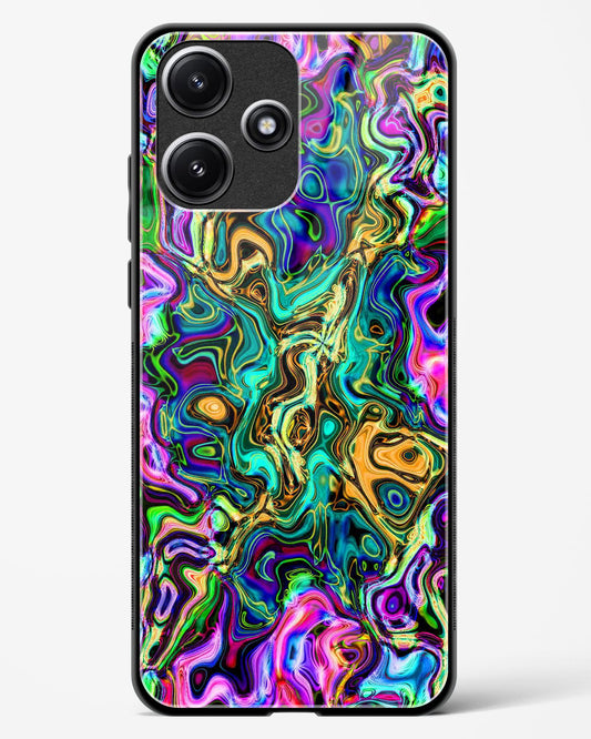 Rainbow Flames Pattern - POCO M6 Pro 5G Glass Gripper Case