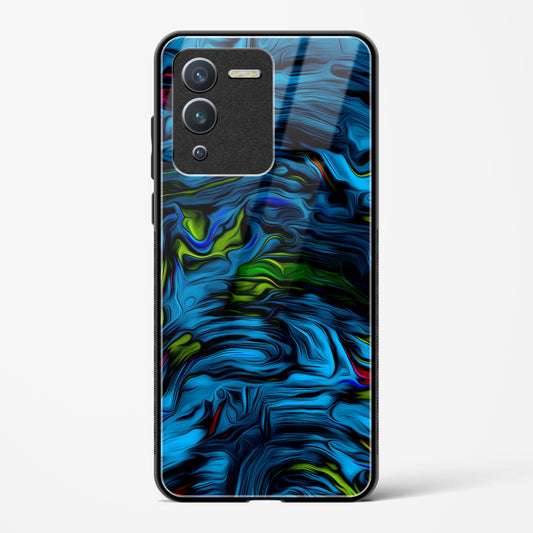 Aquatic Blue - Vivo V25 Pro Glass Gripper Case