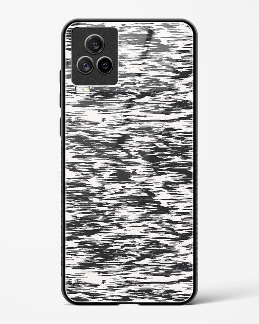 Black and White Glitch - Vivo iQOO7 Legend 5G Glass Gripper Case